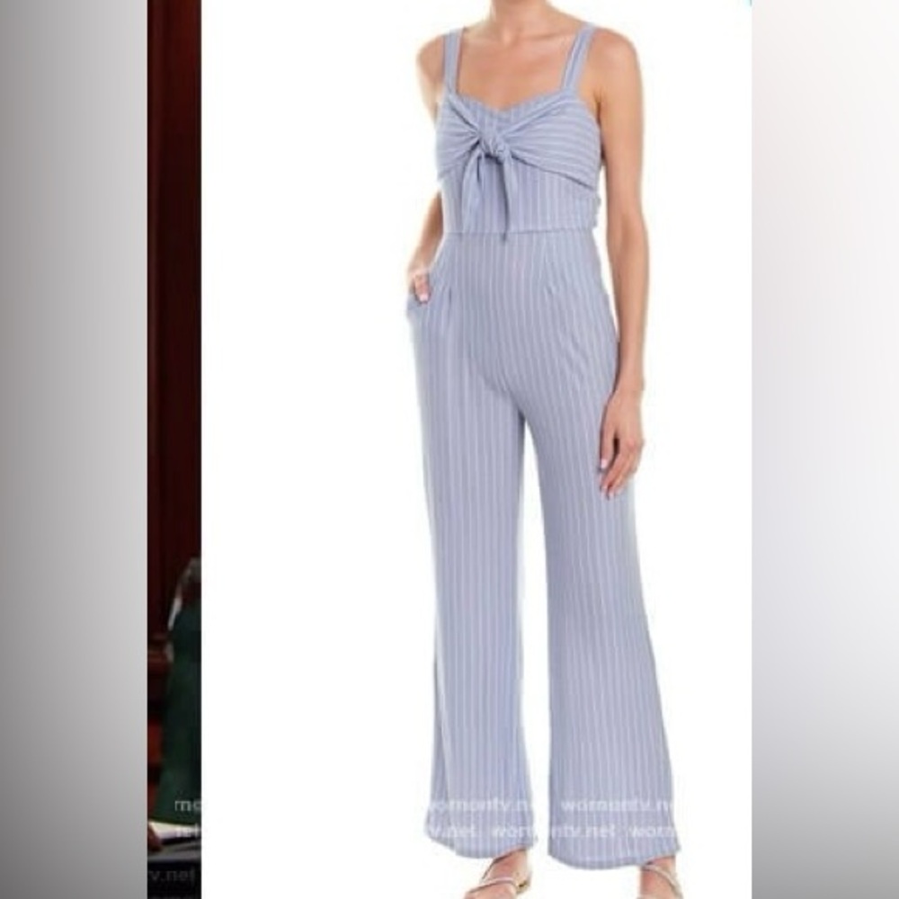 SALE! Sage The Label XS Light blue grey full length tied jumpsuit